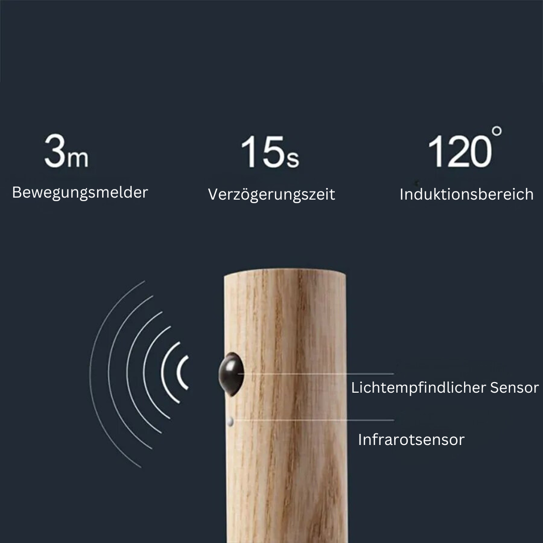 Kettler™ USB-aufladbare LED Holz-Nachtlampe