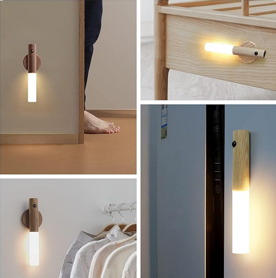 Kettler™ USB-aufladbare LED Holz-Nachtlampe